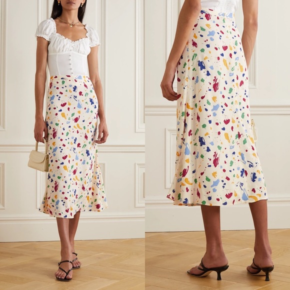 Reformation Bea Painted Lady Midi Skirt - Picture 2 of 5